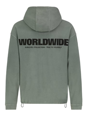 Sublevel Fleecehoodie groen