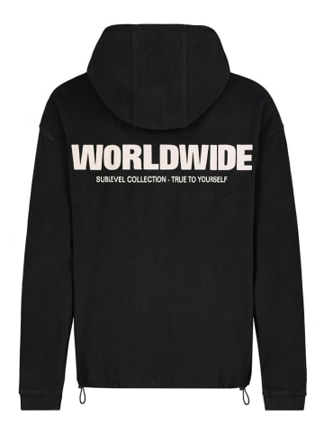 Sublevel Fleecehoodie zwart