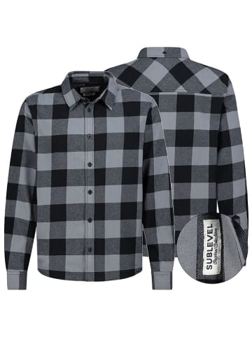 Sublevel Hemd in Grau/ Schwarz
