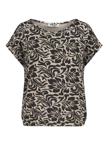 Sublevel Shirt zandkleurig/zwart