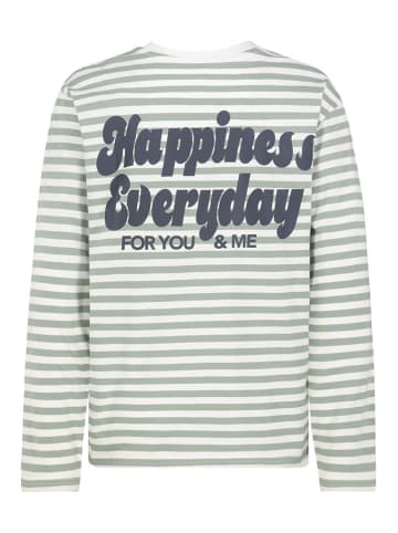 Sublevel Longsleeve in Grün/ Weiß