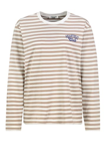 Sublevel Longsleeve in Beige/ Weiß