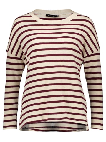 Sublevel Sweter w kolorze kremowo-ciemnobrązowym