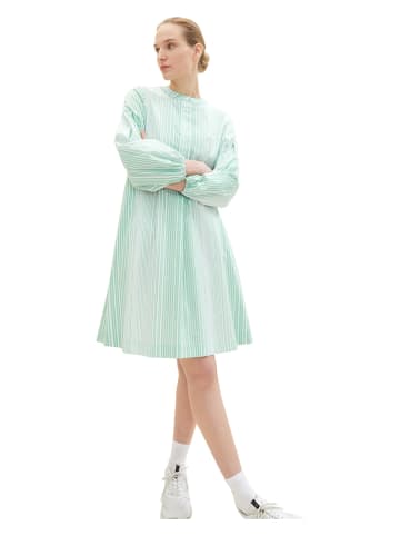 Tom Tailor Sukienka w kolorze zielono-białym