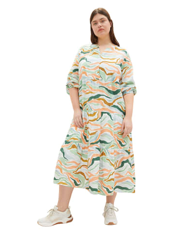 Tom Tailor Sukienka w kolorze zielono-pomarańczowym