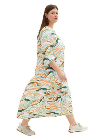 Tom Tailor Sukienka w kolorze zielono-pomarańczowym