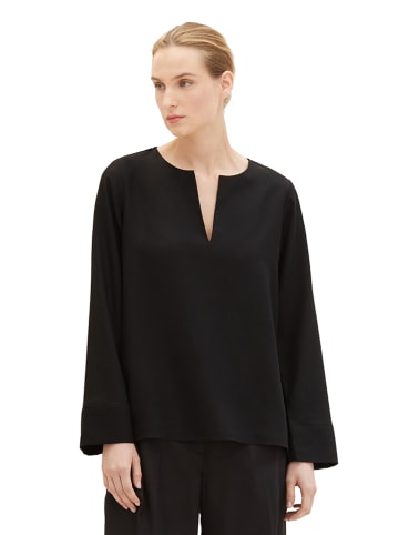 Tom Tailor Bluse in Schwarz