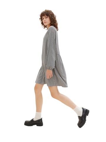 Tom Tailor Kleid in Grau/ Schwarz