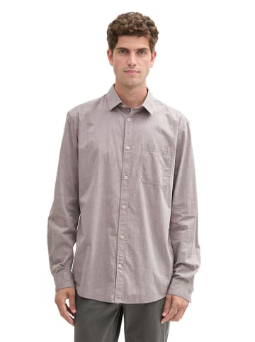 Tom Tailor Koszula - Regular fit - w kolorze szarobrązowym