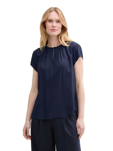 Tom Tailor Bluse in Dunkelblau