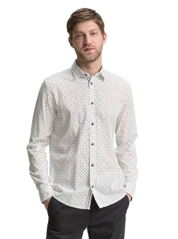 Tom Tailor Hemd in Creme/ Dunkelblau