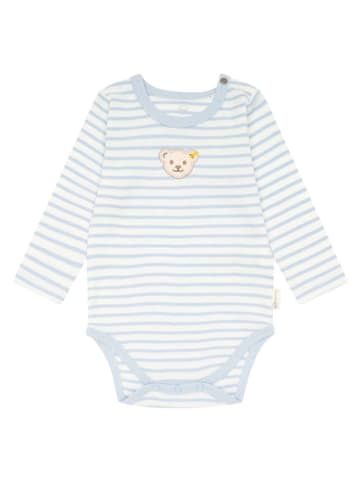 Steiff Romper lichtblauw/wit