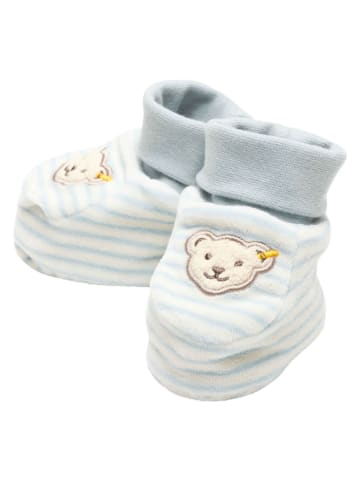 Steiff Buty niemowlęce w kolorze błękitno-kremowym