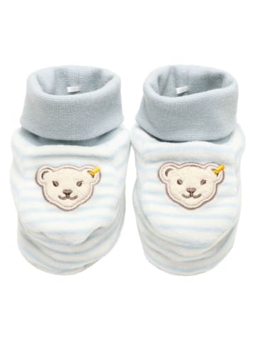 Steiff Babyschuhe in Hellblau/ Creme