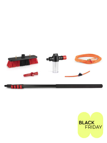 Lifa Living Teleskop-Wasserbürste in Schwarz/ Rot - (H)460 cm