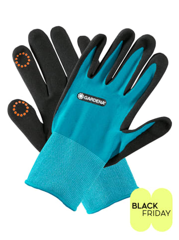 Gardena Gartenhandschuhe in Hellblau/ Schwarz - Größe XL
