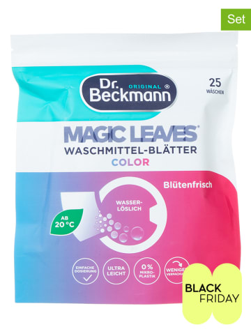 Dr. Beckmann 2er-Set: Waschmittelblätter "Magic Leaves Color", je 25 Stück