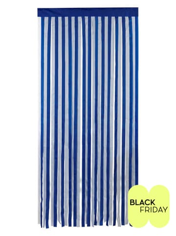 Wenko Türvorhang in Blau/ Weiß - (L)200 x (B)90 cm