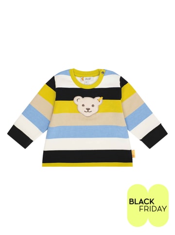 Steiff Sweatshirt in Hellblau/ Gelb/ Creme