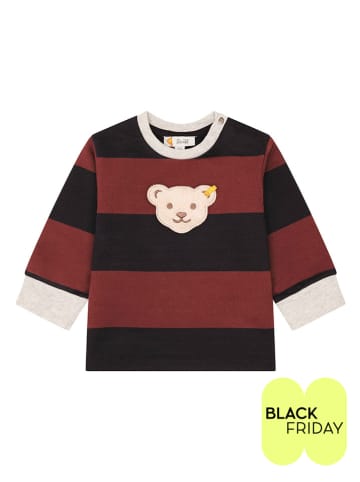 Steiff Sweatshirt in Schwarz/ Bordeaux