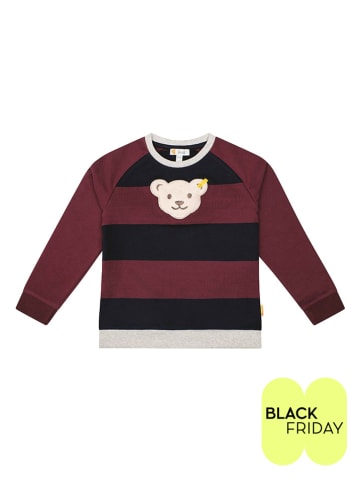 Steiff Sweatshirt bordeaux/zwart