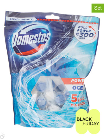 Domestos 5er-Set: WC-Steine "Domestos Power Ocean", je 5 Stück