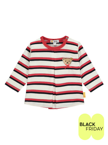 Steiff Longsleeve crème/rood/zwart