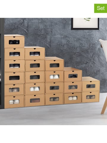 IDOMYA Essentials 20er-Set: Aufbewahrungskiste in Hellbraun - (B)35 x (H)23,5 x (T)13,5 cm