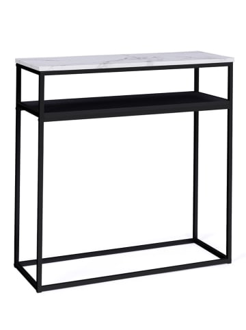 IDOMYA Essentials Sideboard "Glam" zwart/wit - (B)80 x (H)80 x (D)30 cm
