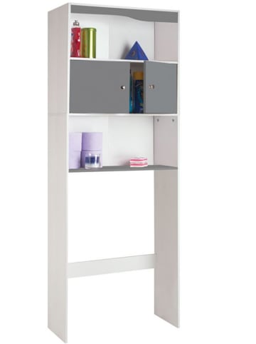 IDOMYA Essentials Toilettenregal in Weiß/ Grau - (B)58 x (H)178 x (T)19,5 cm