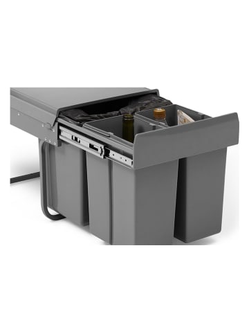 IDOMYA Essentials Afvalemmer grijs - (B)34 x (H)35 x (D)48 cm