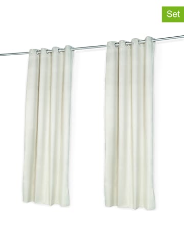 IDOMYA Essentials Zasłony (2 szt.) w kolorze beżowym - 240 x 135 cm