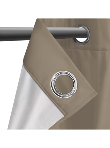 IDOMYA Essentials 2er-Set: Gardine in Taupe - (L)240 x (B)135 cm