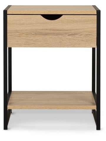 IDOMYA Essentials 2-delige set: nachtkastjes "Memphis" lichtbruin/zwart - (B)40 x (H)50 cm