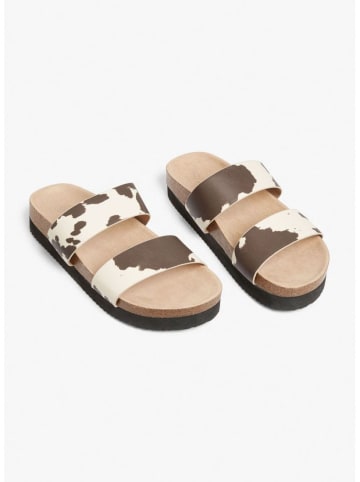 Monki Pantoletten in Creme/ Taupe