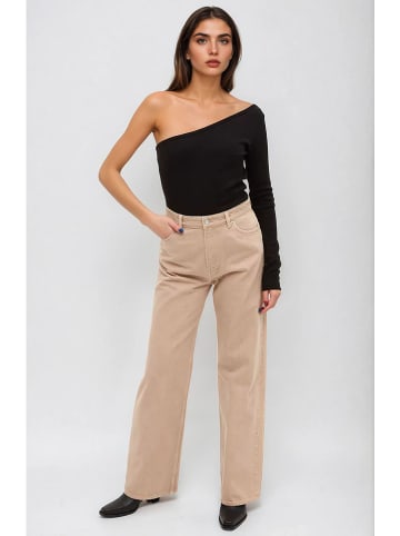 Monki Spijkerbroek - comfort fit - beige