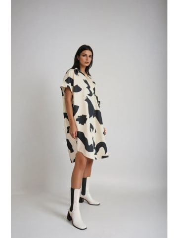 Monki Jurk crème/zwart