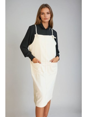 Monki Sukienka w kolorze kremowym