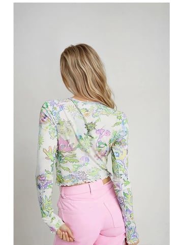 Weekday Longsleeve wit/meerkleurig