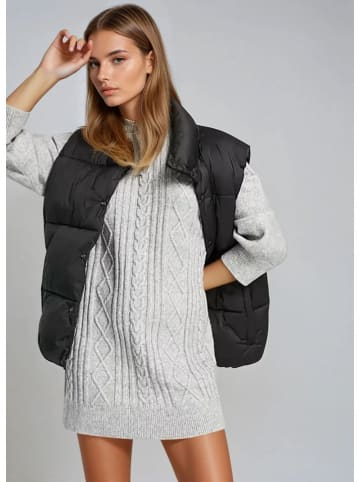 Monki Gebreide jurk grijs