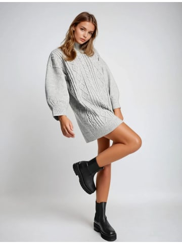 Monki Sukienka dzianinowa w kolorze szarym