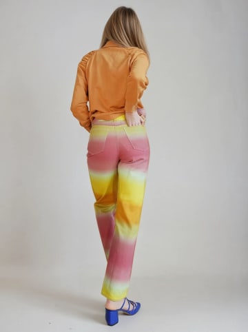 Monki Hose in Pink/ Orange/ Gelb