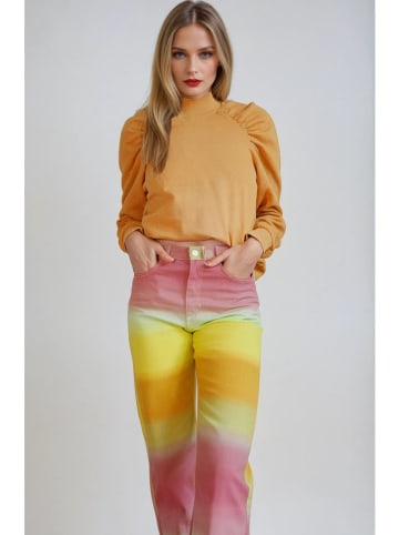 Monki Hose in Pink/ Orange/ Gelb