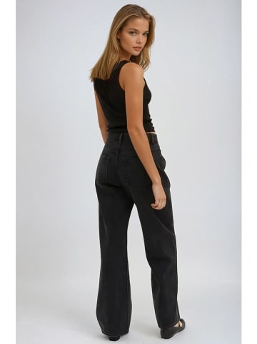 Monki Spijkerbroek - comfort fit - zwart