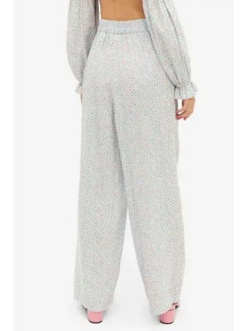 Monki Broek turquoise/wit