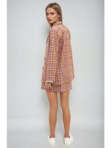 Monki Blazer camel/rood