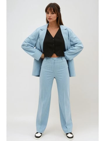 Monki Hose in Hellblau/ Schwarz