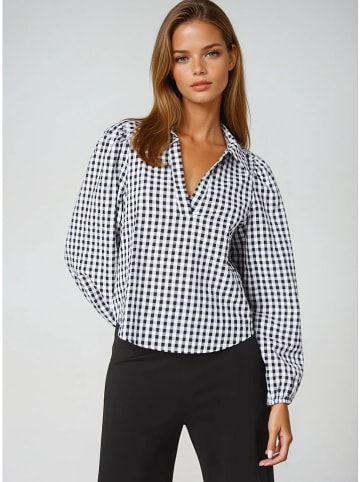 Monki Bluse in Schwarz/ Weiß