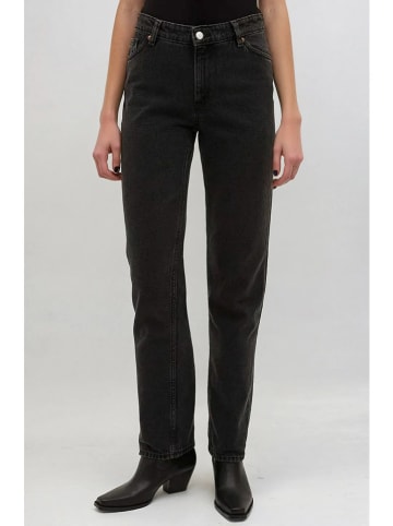 Monki Spijkerbroek - regular fit - zwart