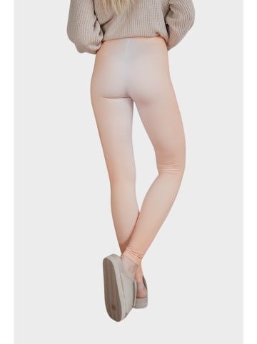 Monki Legginsy w kolorze beżowym